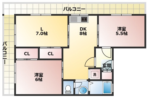 シャトレイユの間取り