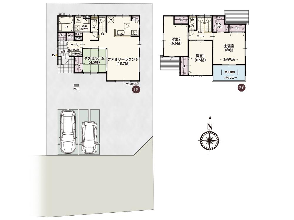 古河市茶屋新田　新築戸建9の間取り