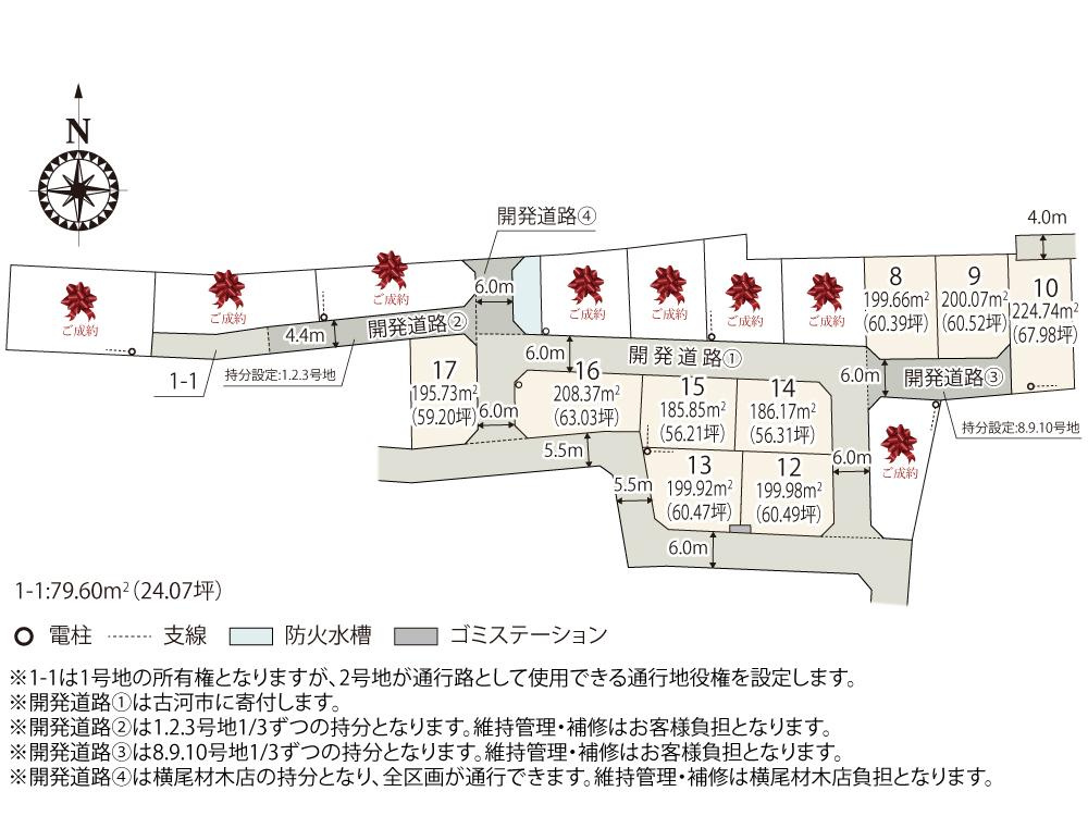 古河市茶屋新田　新築戸建9の区画図