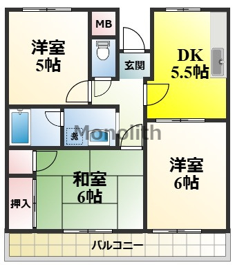 ベルメゾン上松の間取り