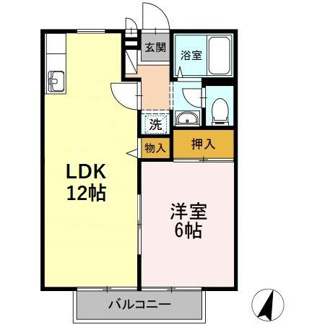 【間取り】 | エステート草戸 | 1LDK