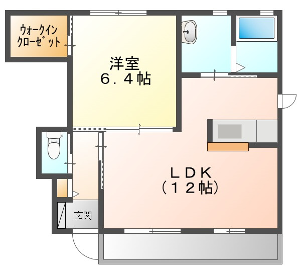 シャーメゾンつばき２番館の間取り