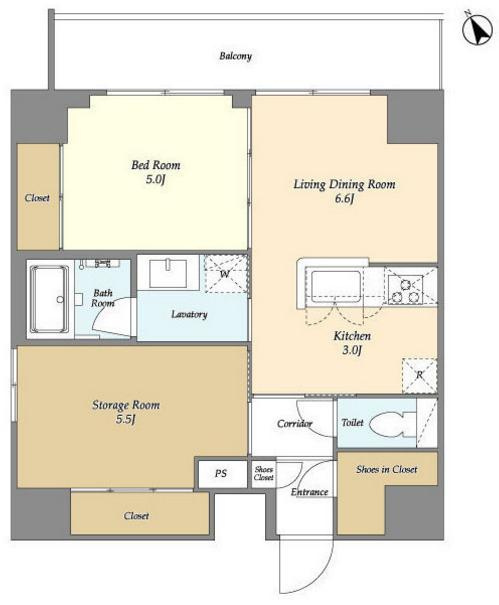LIVIO MAISON入谷の間取り