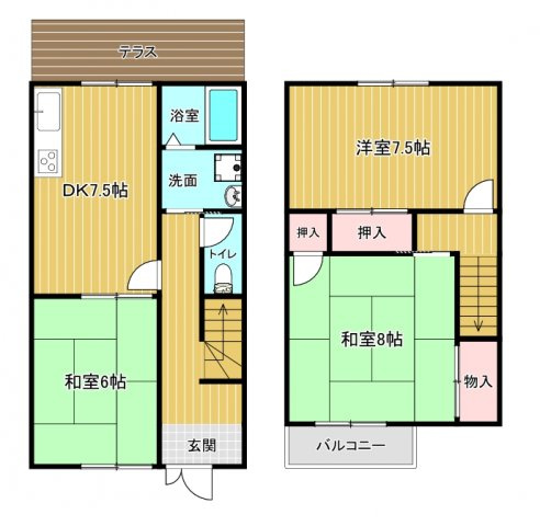 ハイツ深喜の間取り