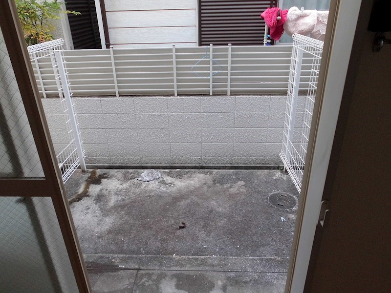 レオ西明石のバルコニー