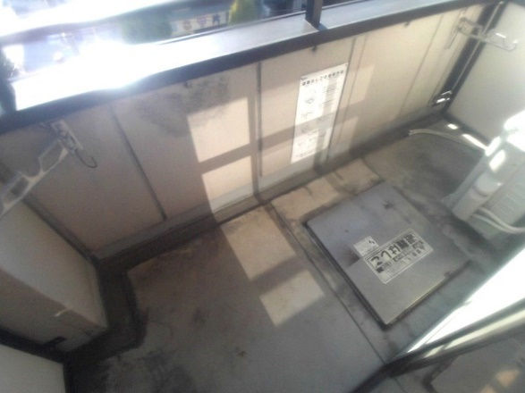 梅田ビルのバルコニー