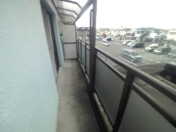 辻王ハイツのバルコニー