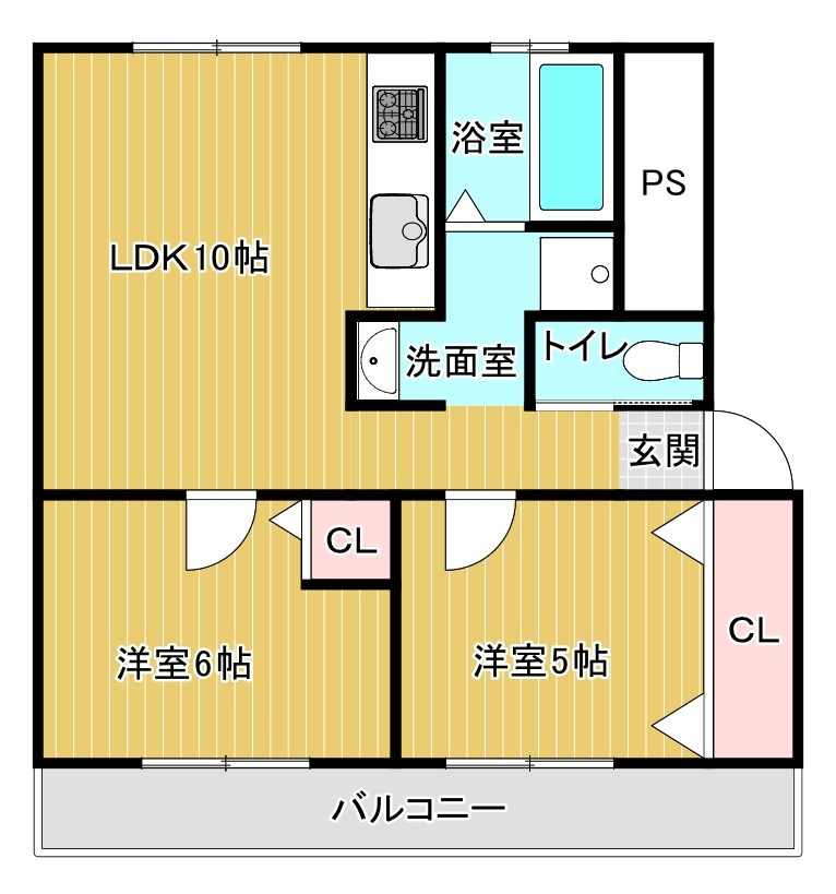 農住団地A棟の間取り
