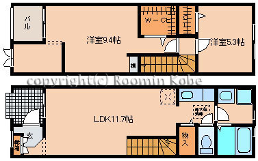 フラン神戸の間取り