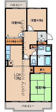 マッティーナ神戸壱番館の間取り