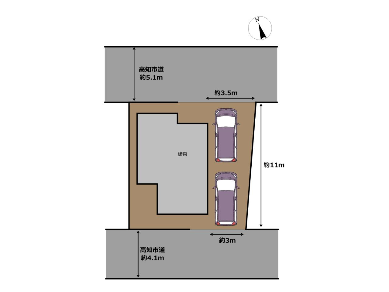 高知市五台山　中古住宅の区画図