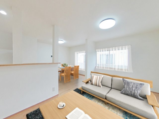 高知市五台山　中古住宅の居間・リビング|CG