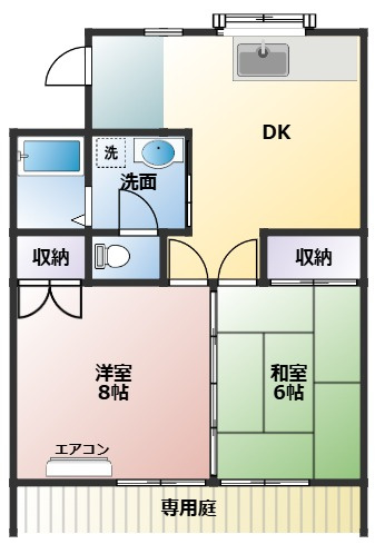 【間取り】 | ファミールあじさいA
