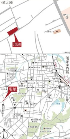 南相馬市原町区西町3丁目1期　Livele Garden　全3棟の地図