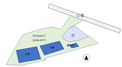 【区画図】 | 加西市鎮岩町　貸倉庫