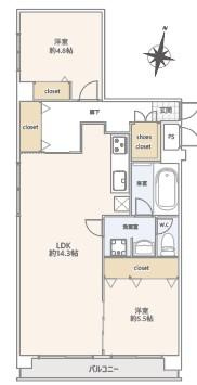 【間取り】 | 皐月マンション那の川 | 1月に全面リフォーム完了予定です☆彡 水回り設備すべて新品の状態でお渡しできるので、気持ちよく新生活を始められますよ！