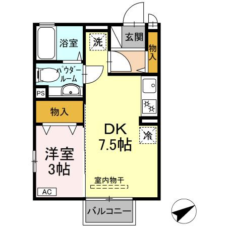 【間取り】 | エスポワールⅡ