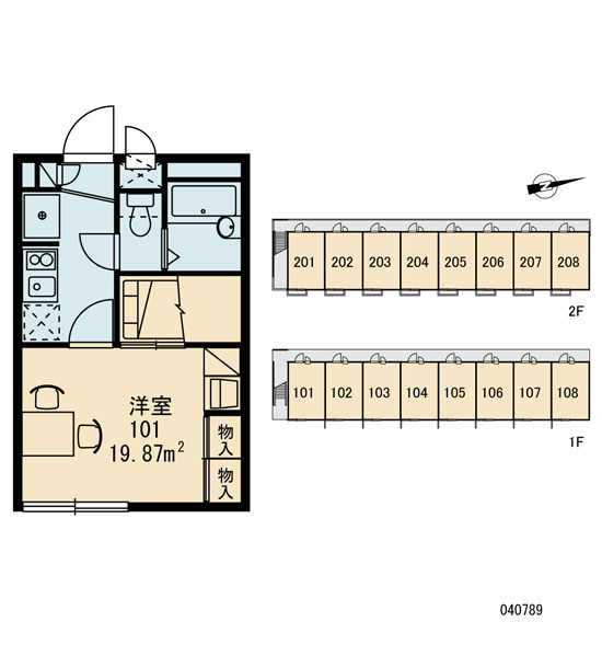 レオパレスれいめいの区画図|画像3