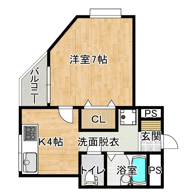 八反町ウィングの間取り