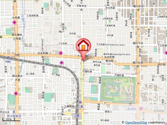サテンドール千本の地図
