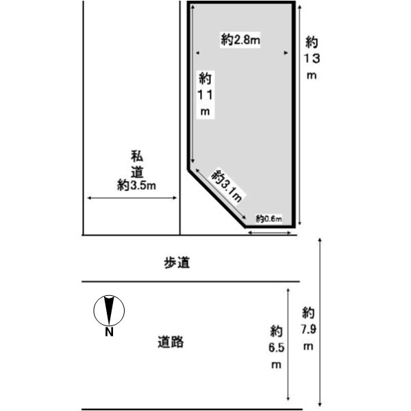 豊中市熊野町1丁目貸土地(月極駐車場)の間取り
