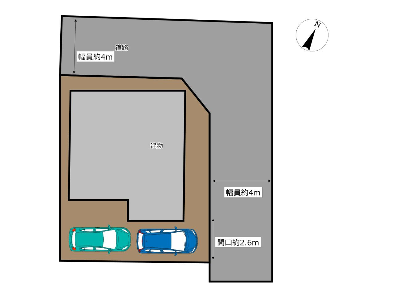 高知市若草町　中古戸建ての区画図