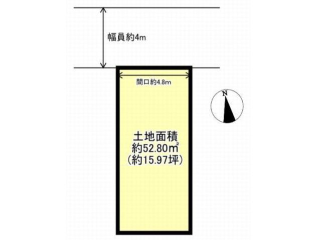 【土地図】 | 山科区東野中井ノ上町　売地（建築条件付き）
