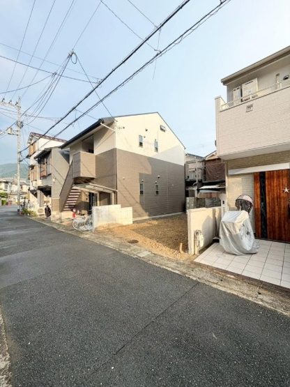 【前面道路含む現地写真】 | 山科区東野中井ノ上町　売地（建築条件付き）