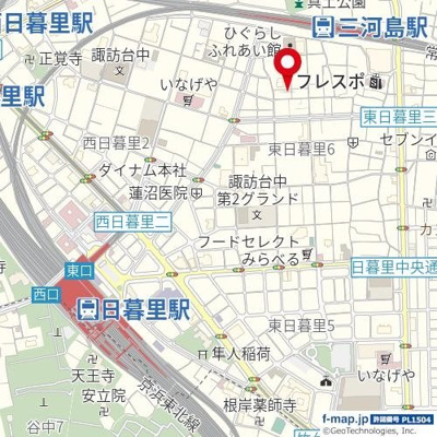 【地図】 | Ｐ＆Ａ日暮里