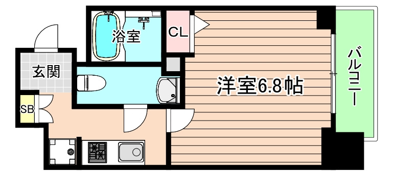 大阪市城東区東中浜１丁目の賃貸マンションの間取り