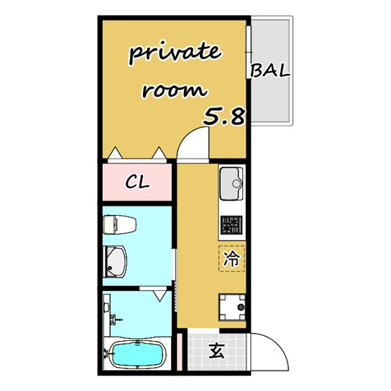 【間取り】 | FOREST IWATSUKI | ★ネット無料★宅配BOX★浴室乾燥機★追炊★エアコン★