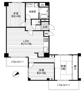 【間取り】 | 朝日プラザ西舞子 | ３ＬＤＫ