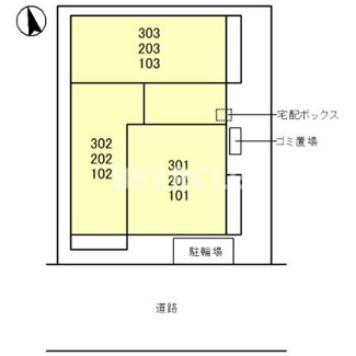 【区画図】 | D-ROOM深草小久保町C