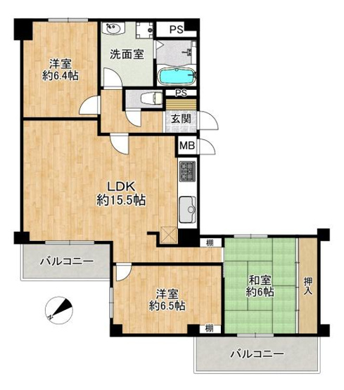 【間取り】 | 朝日プラザ西舞子