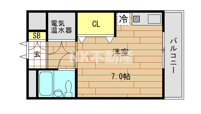 【間取り】 | メゾン・スギ（八戸ノ里賃貸） | 間取りです