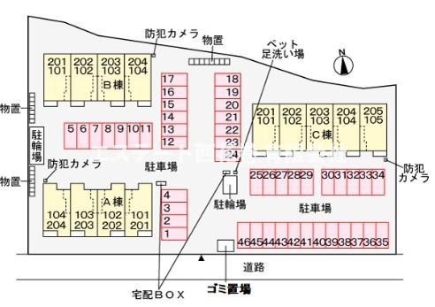 ララ・マヒナＢの区画図