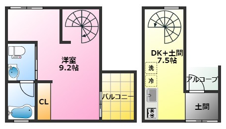COMFORTABLE NAKAHARA【コンフォータブル中原】の間取り|ペット相談♪（小型犬又は猫1匹まで）