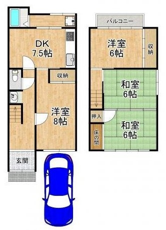 【間取り】 | K21565-衣笠