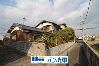 【前面道路含む現地写真】 | 宇部市東岐波土地（古家付き）102坪