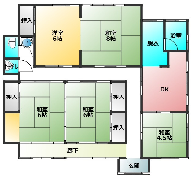 妙見町戸建ての間取り