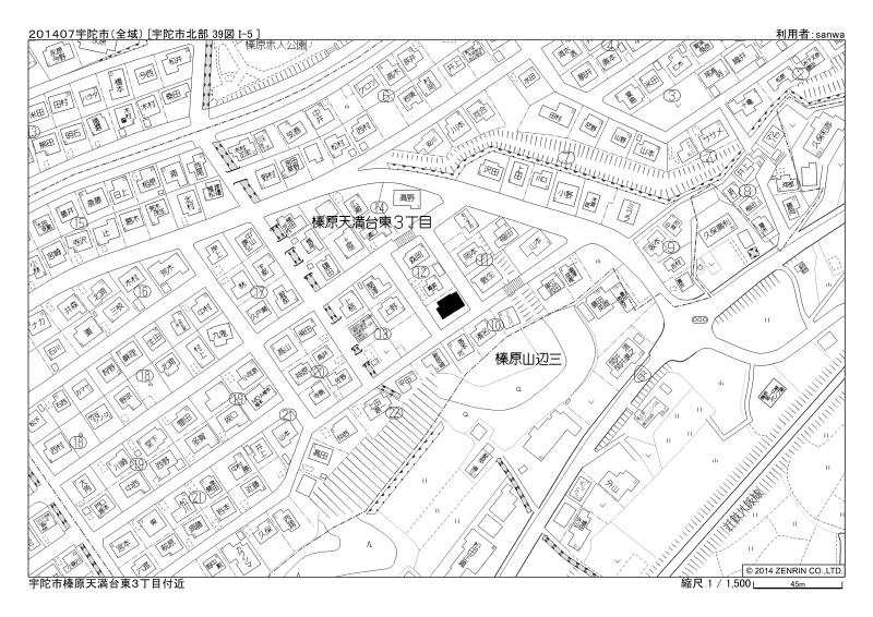 天満台東三丁目の地図