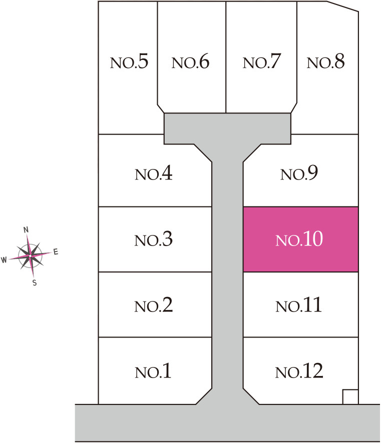 秦野市今泉　新築戸建　全20棟10号棟の区画図
