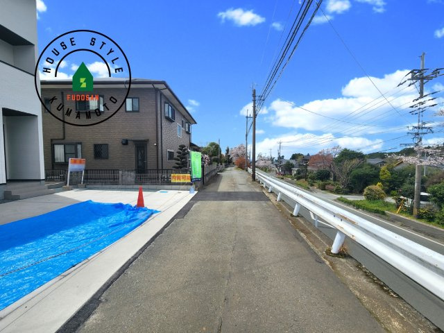 菊池郡大津町第2-1棟（1号棟）　の前面道路含む現地写真|前面道路です。