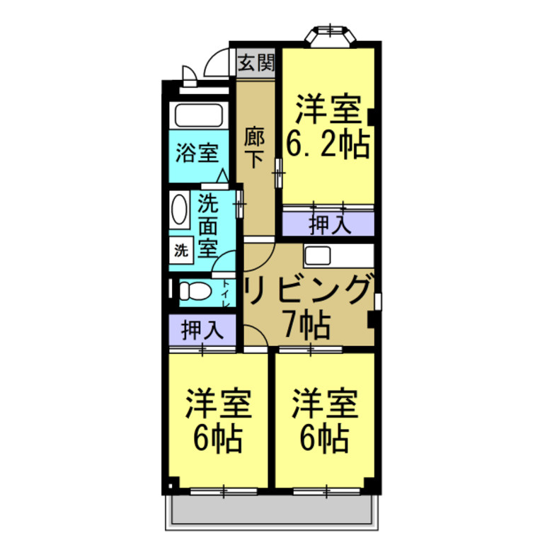 サンシャイン大堀の間取り