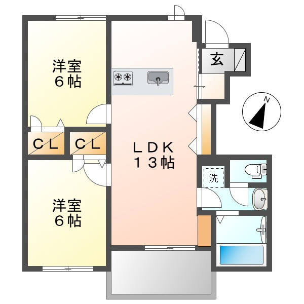 コンフォールＫⅢＡの間取り