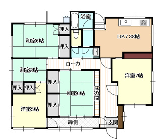 【間取り】 | 上物部一戸建て