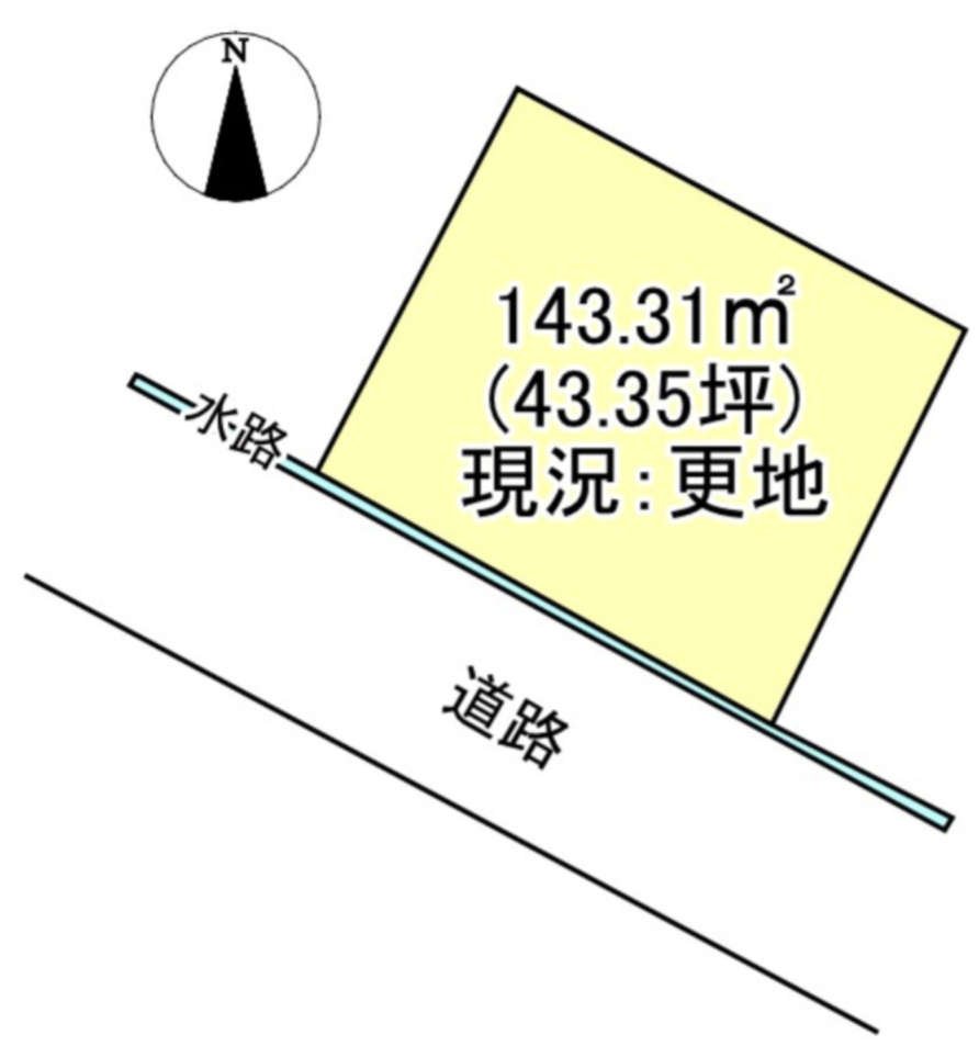 西条市喜多台146-19の土地図