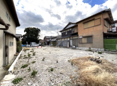 【外観】 | 山科区川田西浦町　注文住宅　建築条件なしの土地 | こちらの【現地】を一度ごらんになってみませんか？周辺環境も含めご案内致します。ここをスタートに、お客様にとってベストなお家を探して下さい。