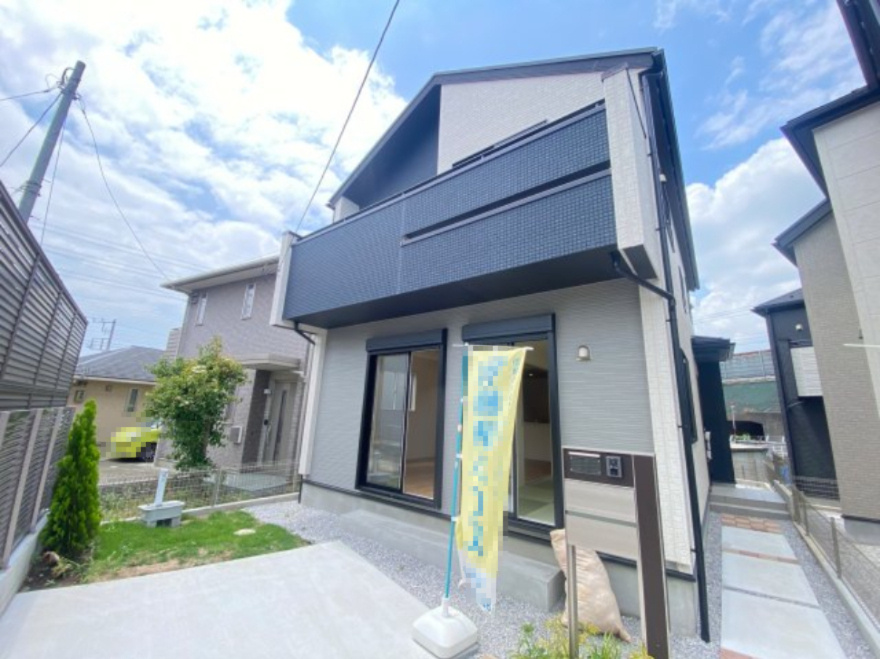 祝　成約済み　八王子市　石川町　新築戸建ての外観|八高線「北八王子駅」まで徒歩11分の新築戸建てです。～仲介手数料無料☆八王子ひなた不動産～八王子市石川町　新築戸建て
