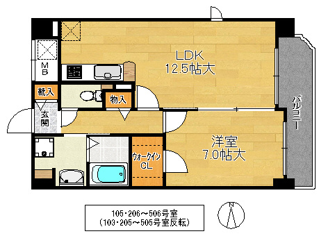 大阪市鶴見区今津北２丁目の賃貸マンションの間取り